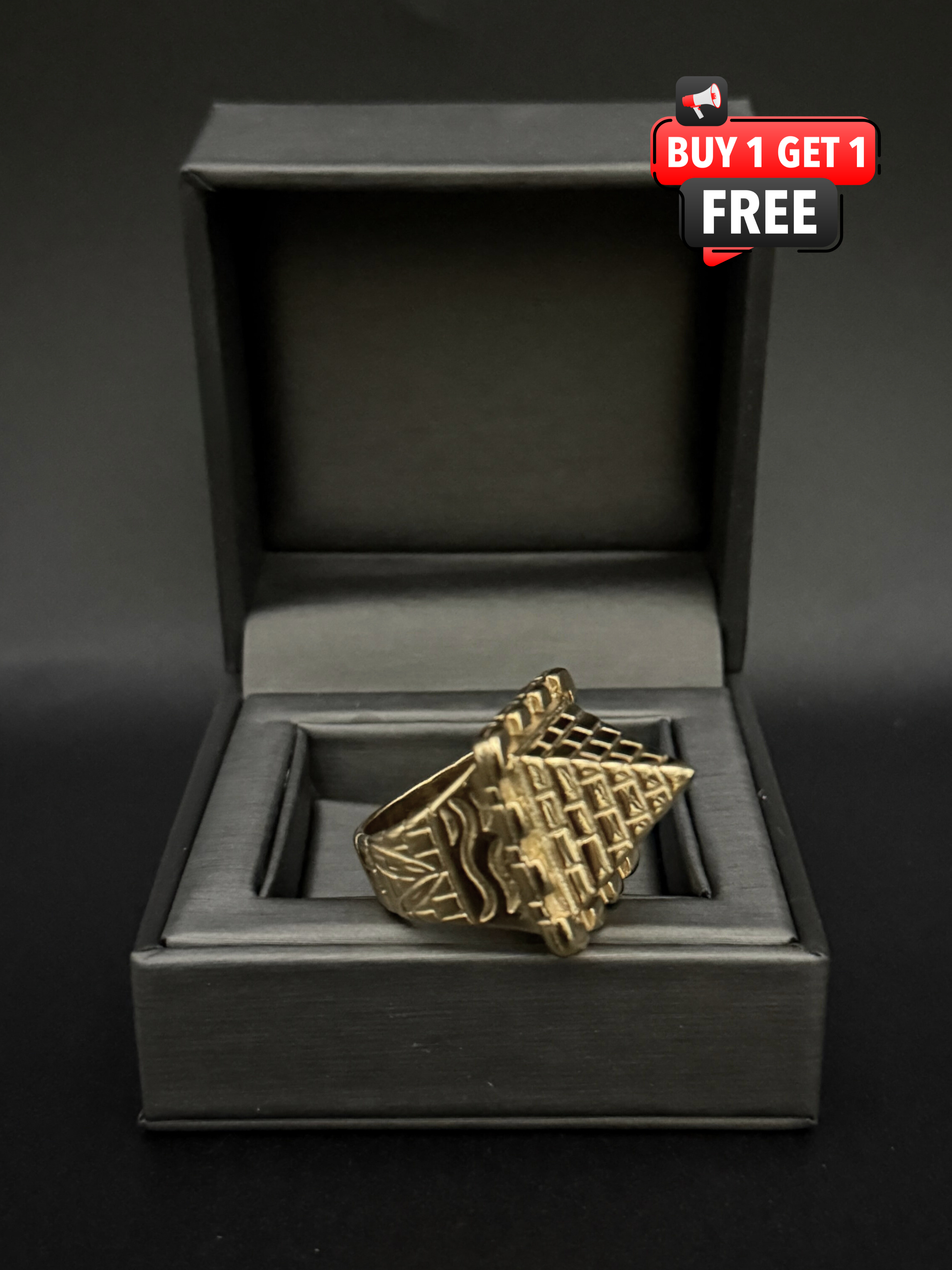 9ct Gold Filled Castle Pyramid Ring