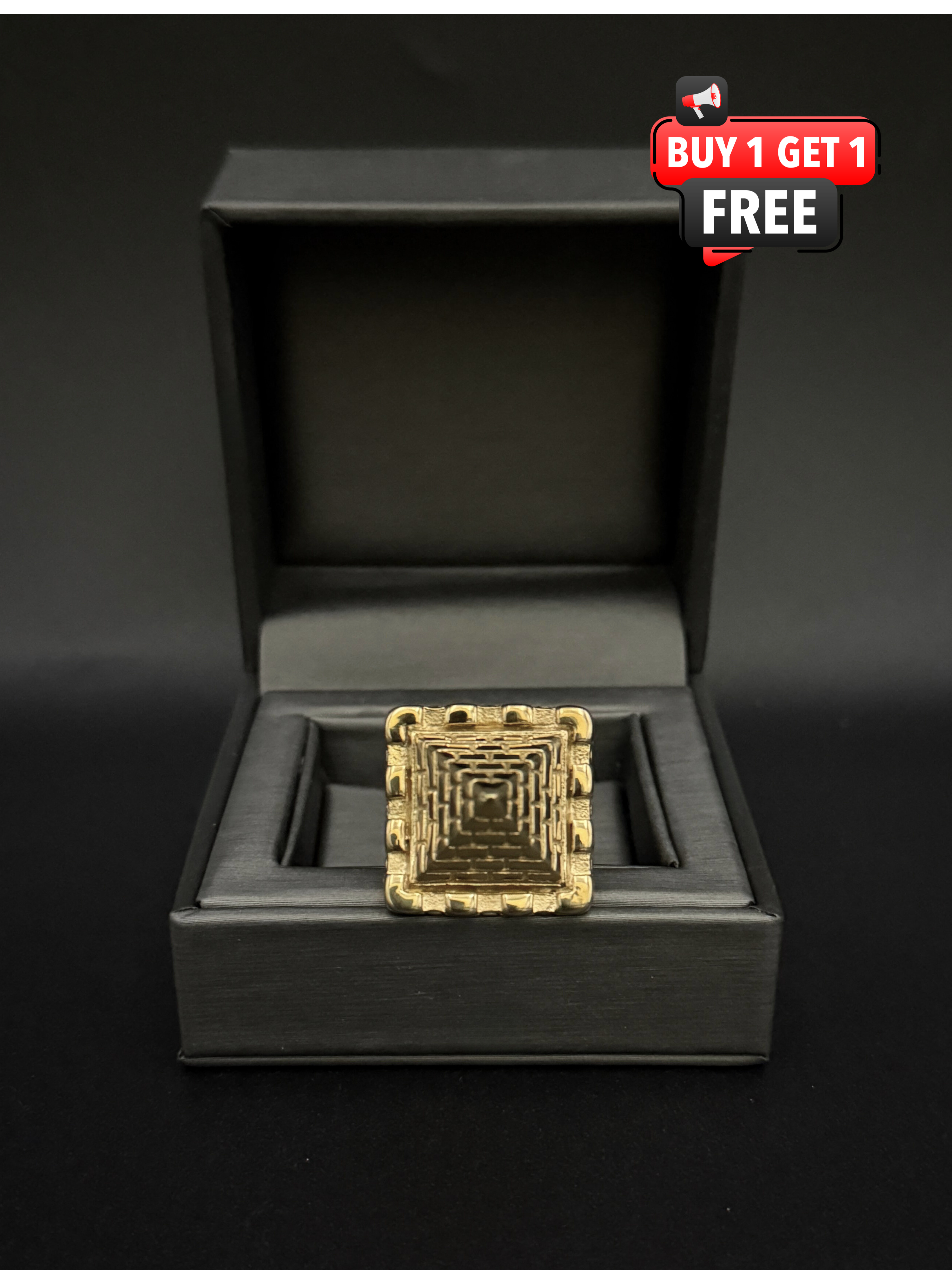 9ct Gold Filled Castle Pyramid Ring