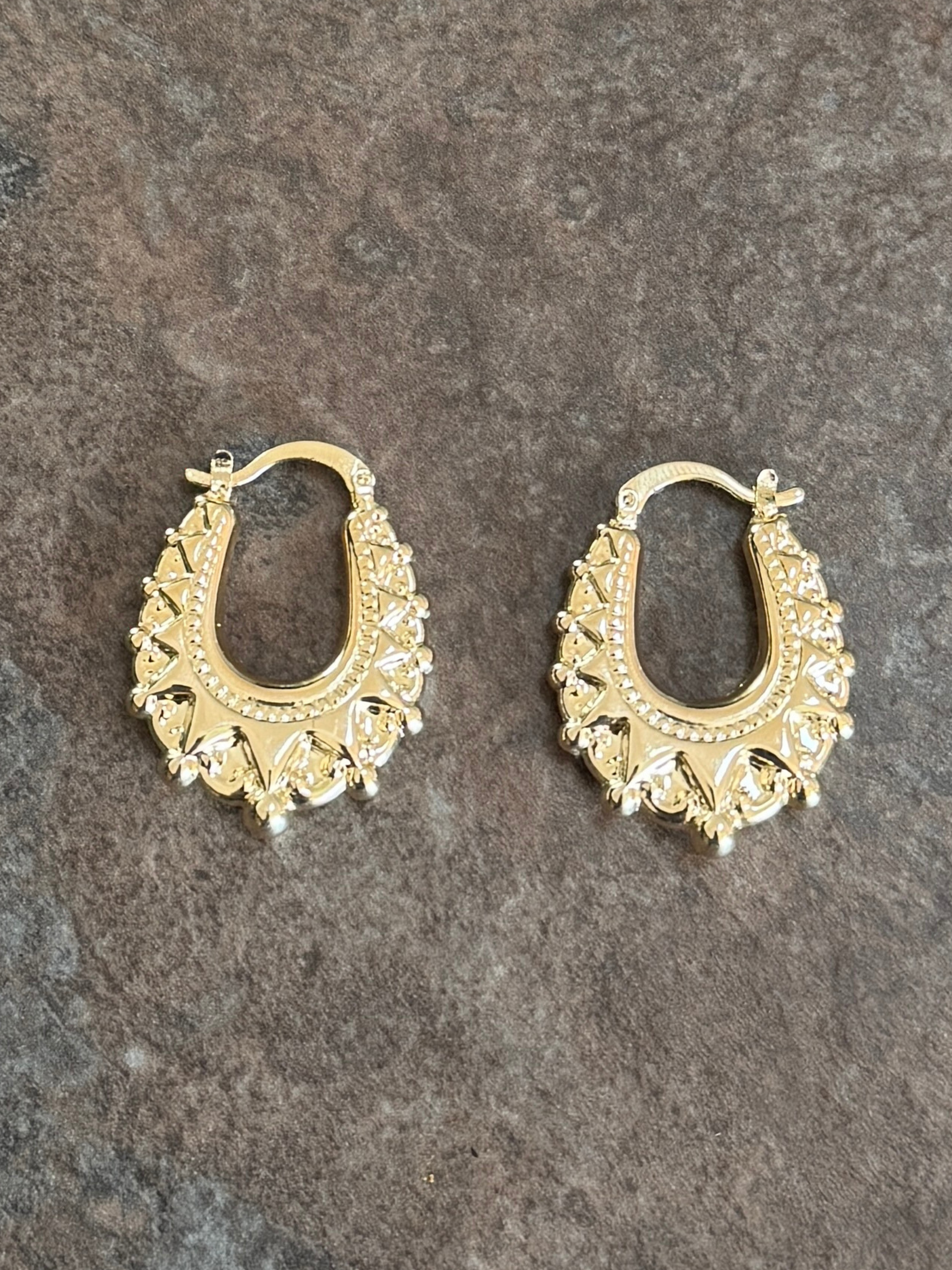 Gold filled Creole Earrings 30mm (Long)