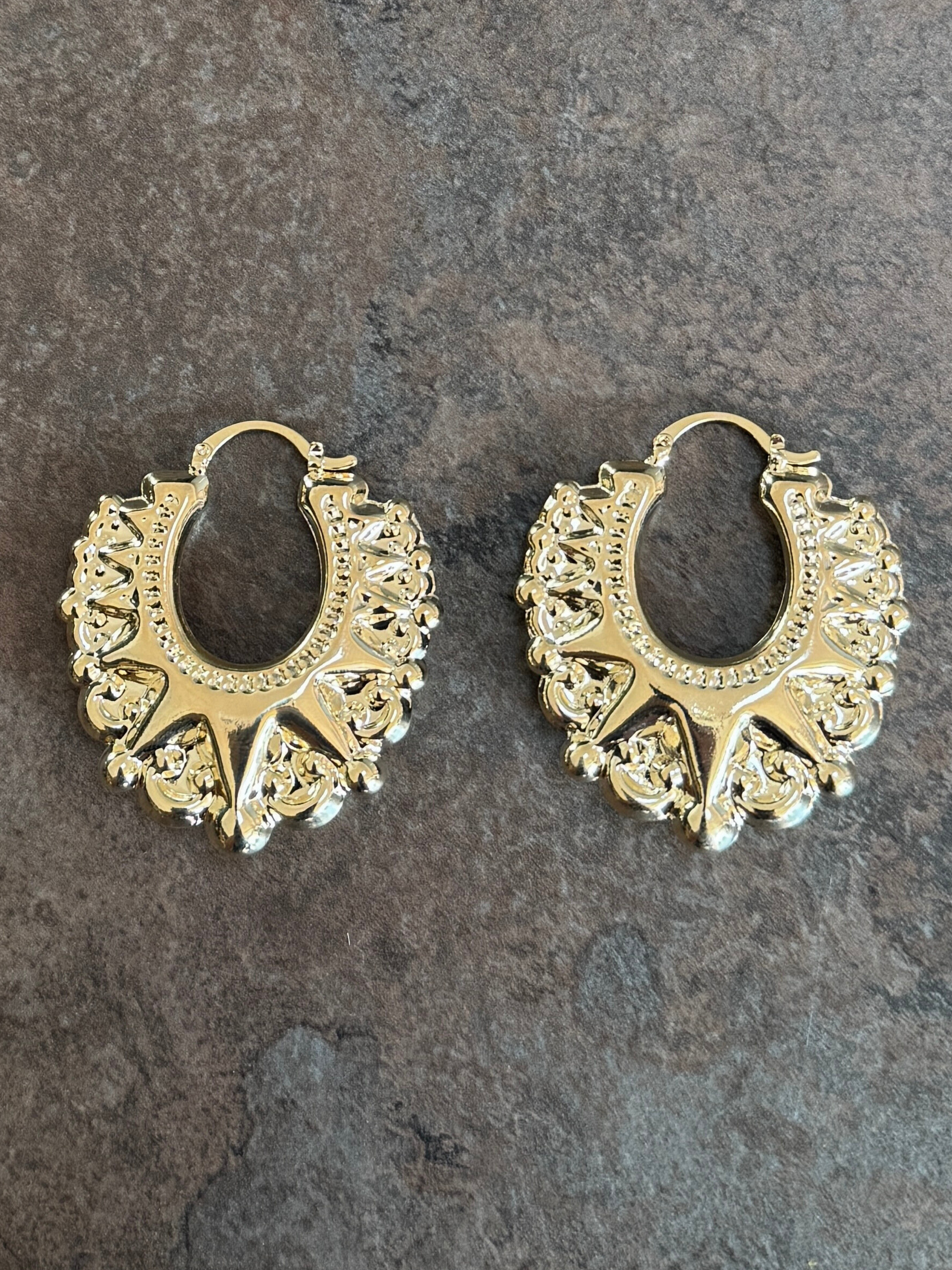 🎁 Gold filled XL Creole Earrings 45mm (Wide) (100% off)