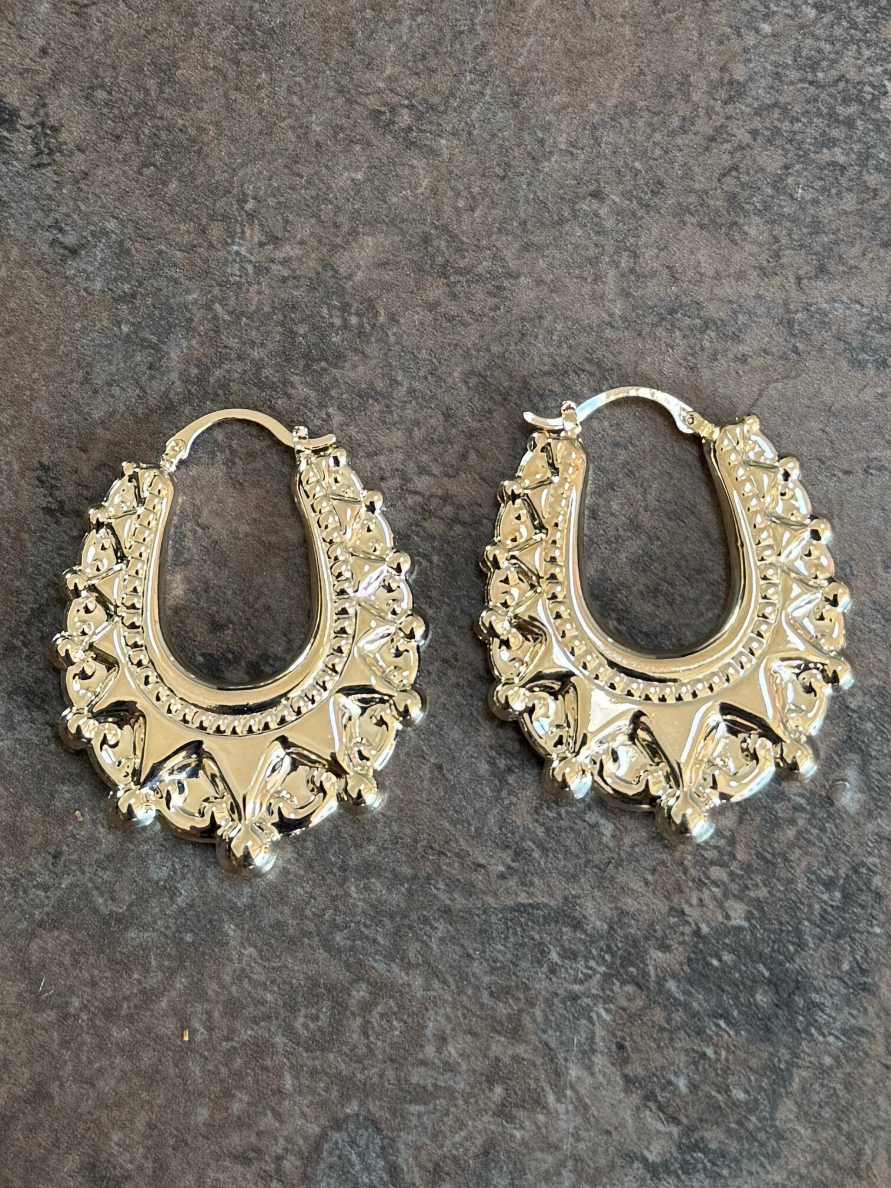🎁 Gold filled XL Creole Earrings 50mm (Long) (100% off)