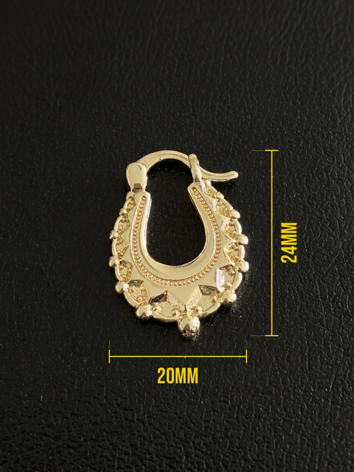 9ct Gold filled Mini Creole Earrings 20mm - size 20x24mm
