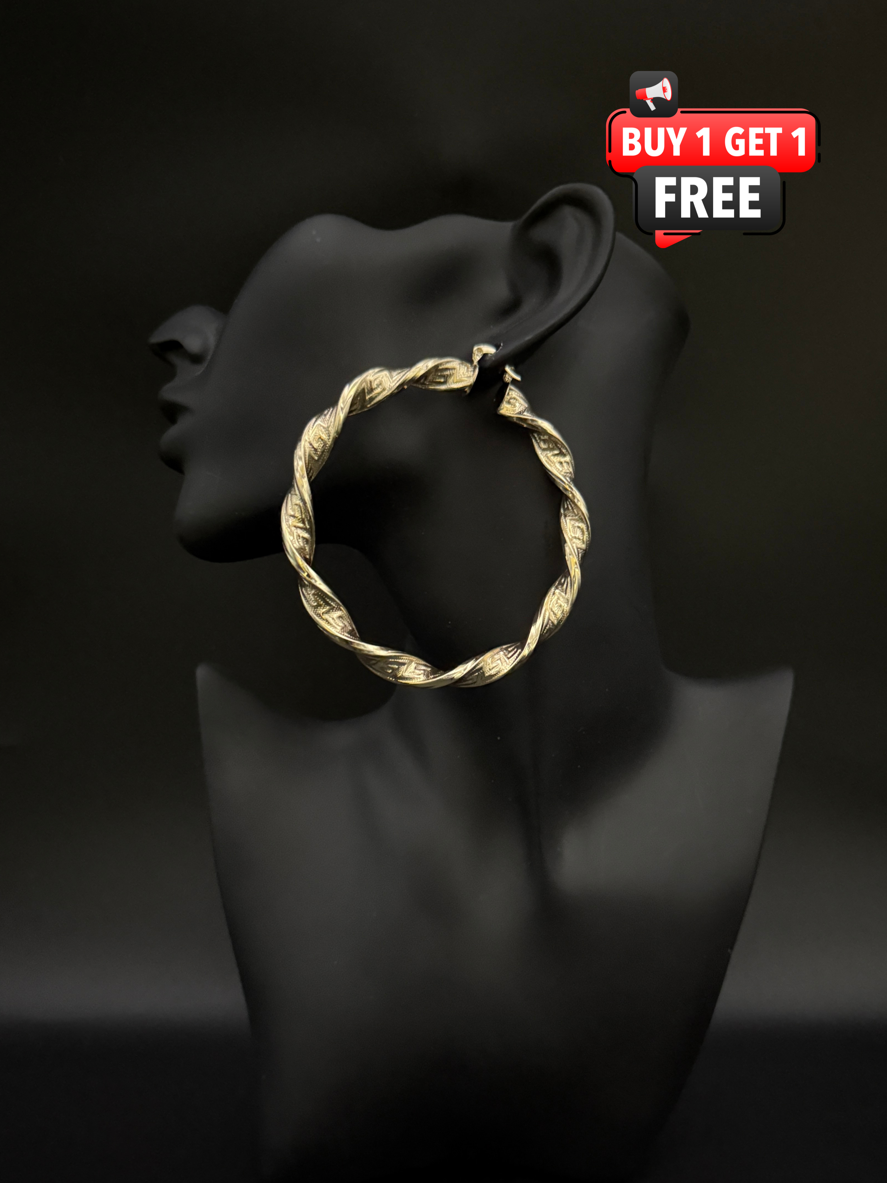 9ct Gold Filled Twist Hoop Earrings