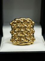 9ct Gold Filled Huge 5 Row Keeper Ring