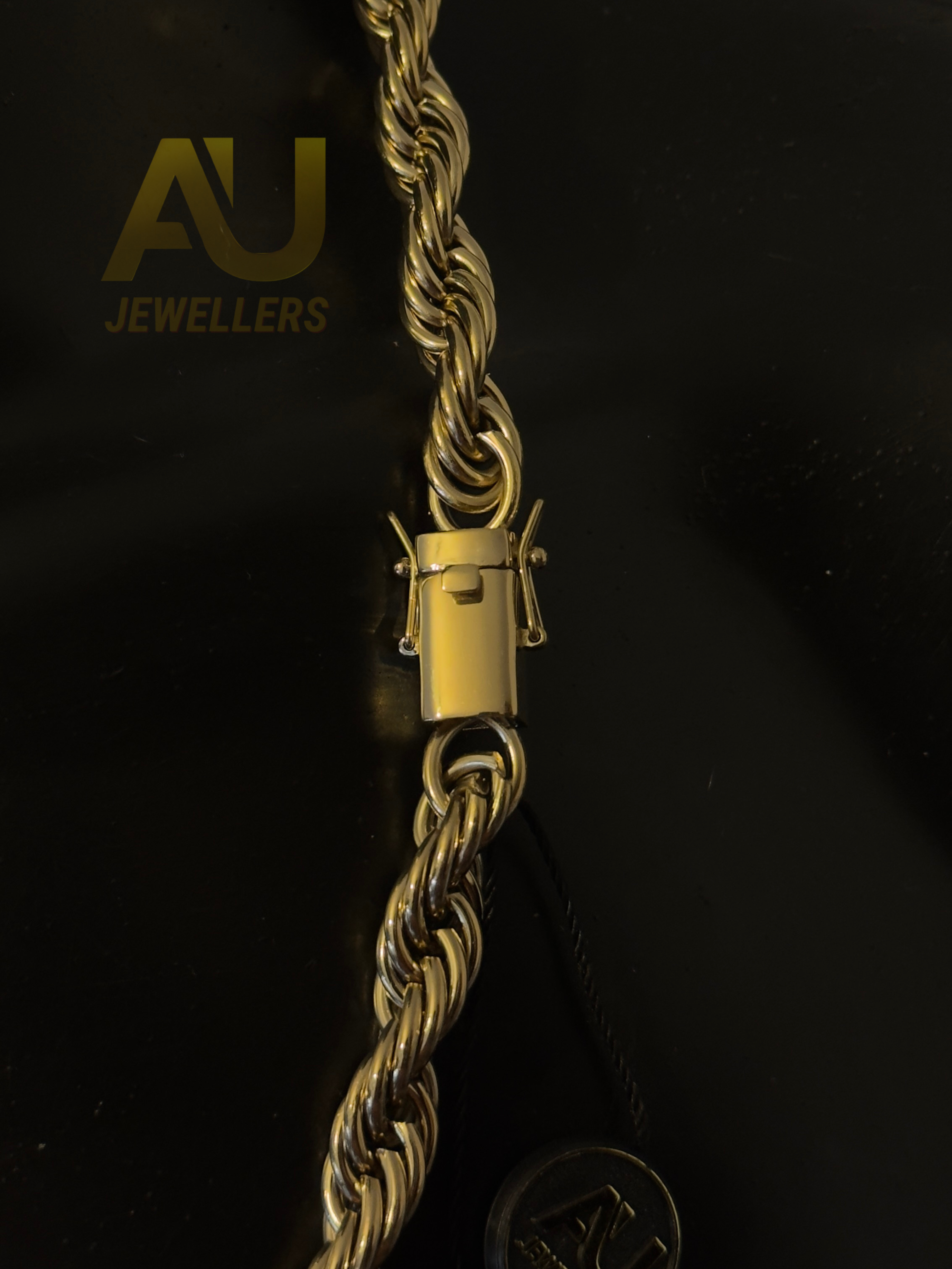 9ct Gold Filled Rope Chain With Cuban Clasp 10mm