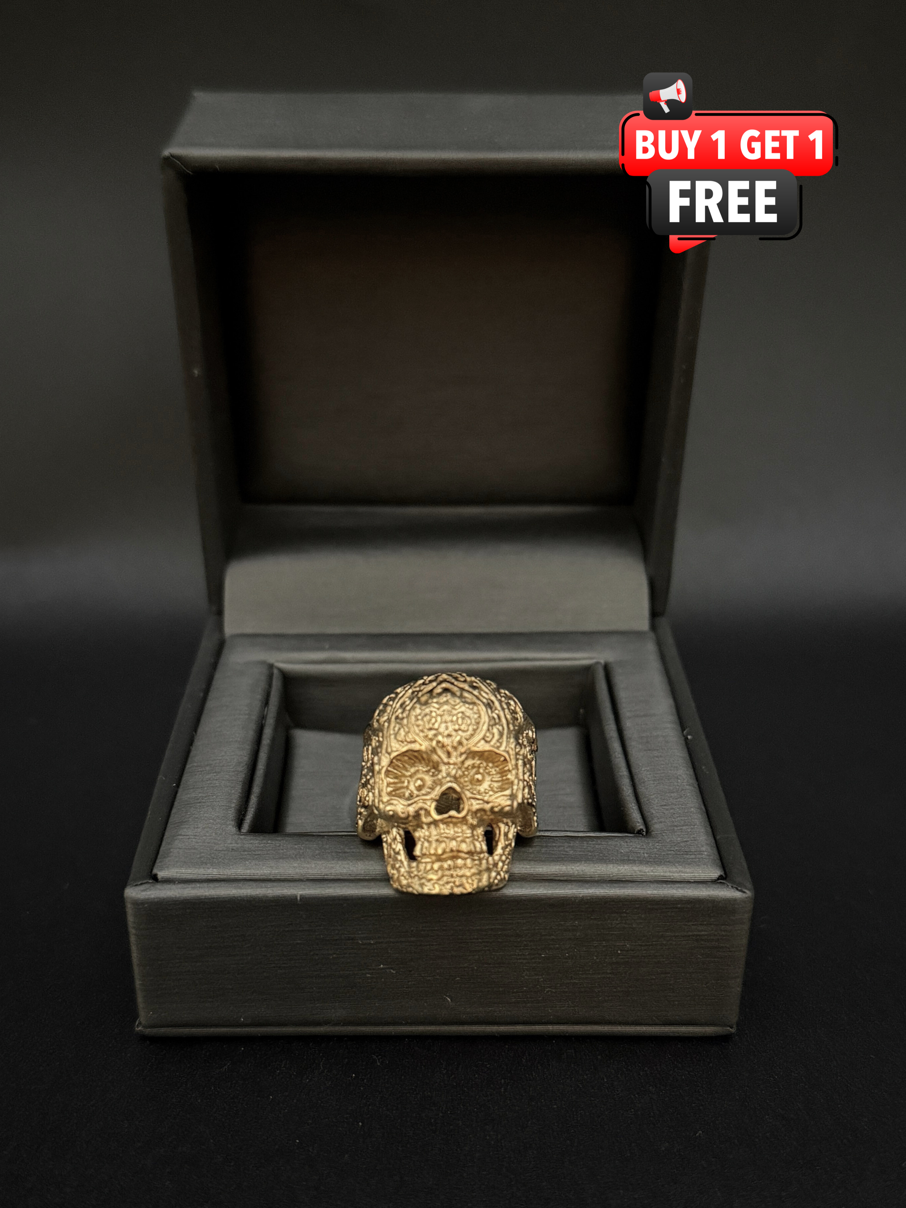 🎁 9ct Gold Filled Skull Ring (100% off)