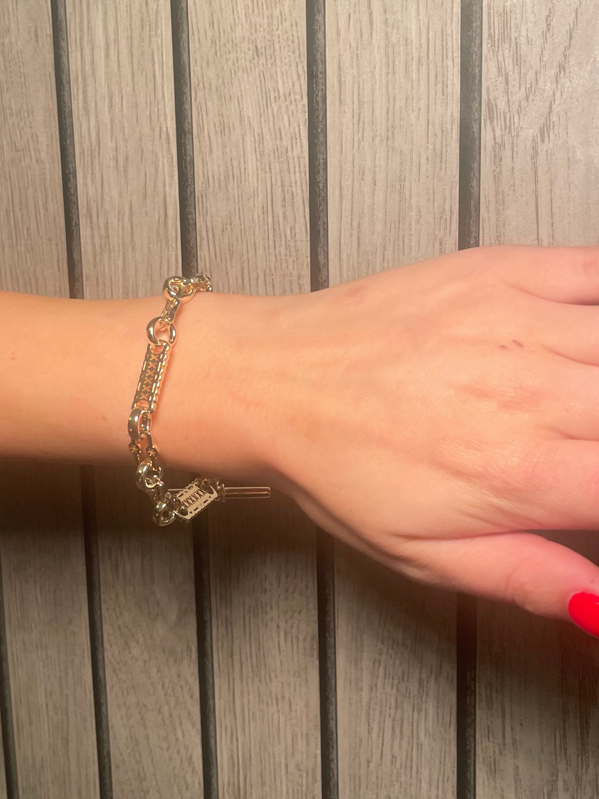 9ct Gold Filled Stars & Bars Set With T-Bar