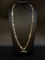 *NEW* 9ct Gold Filled Stars & Bars Necklace With T-Bar