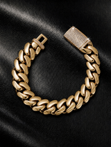 Gold Filled XL Cuban Bracelet 20mm - Diamond Clasp