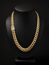 Gold Filled Cuban Chain 14mm -  Diamond Clasp