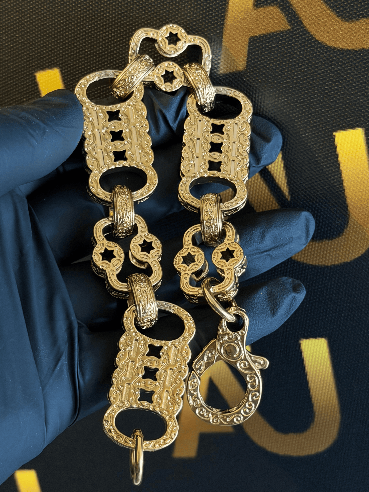 *NEW* 9ct Gold Filled XL Stars & Bars Set 20mm