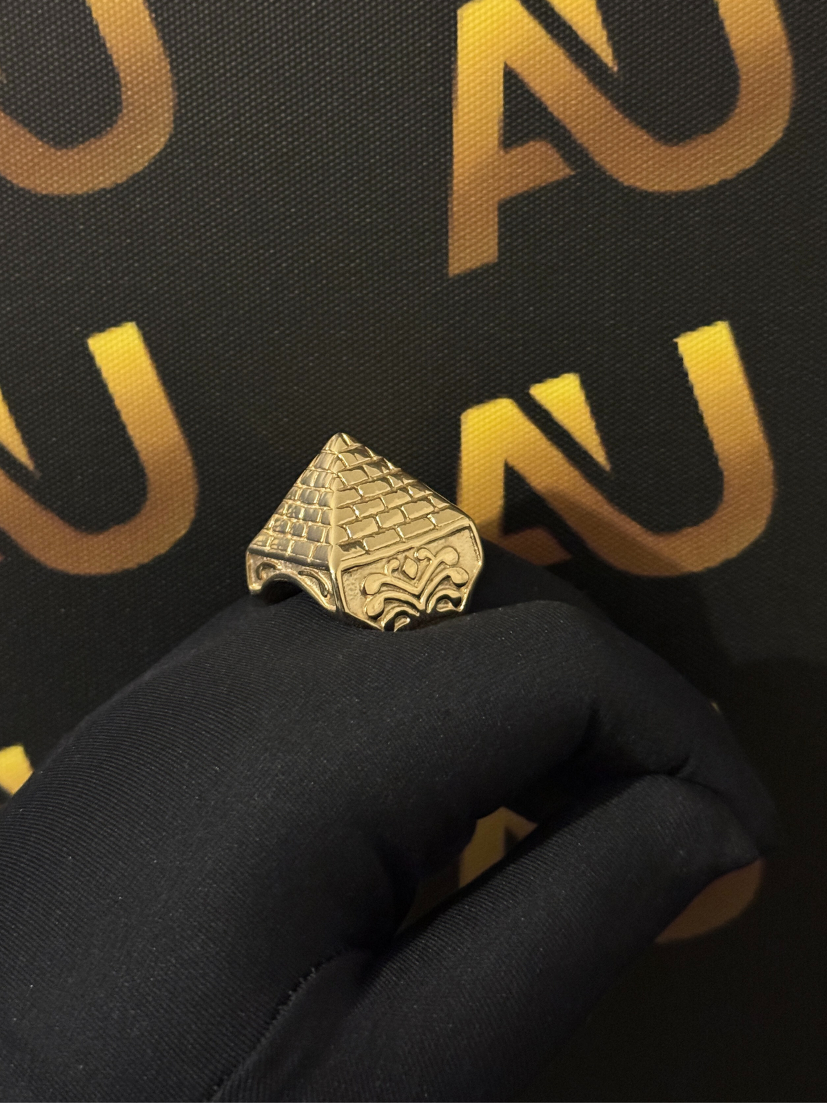 *NEW* 9ct Gold Filled XL Huge Pyramid Ring