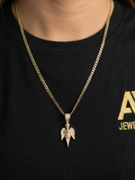 Gold Filled Angel Pendant on 4mm Curb Necklace