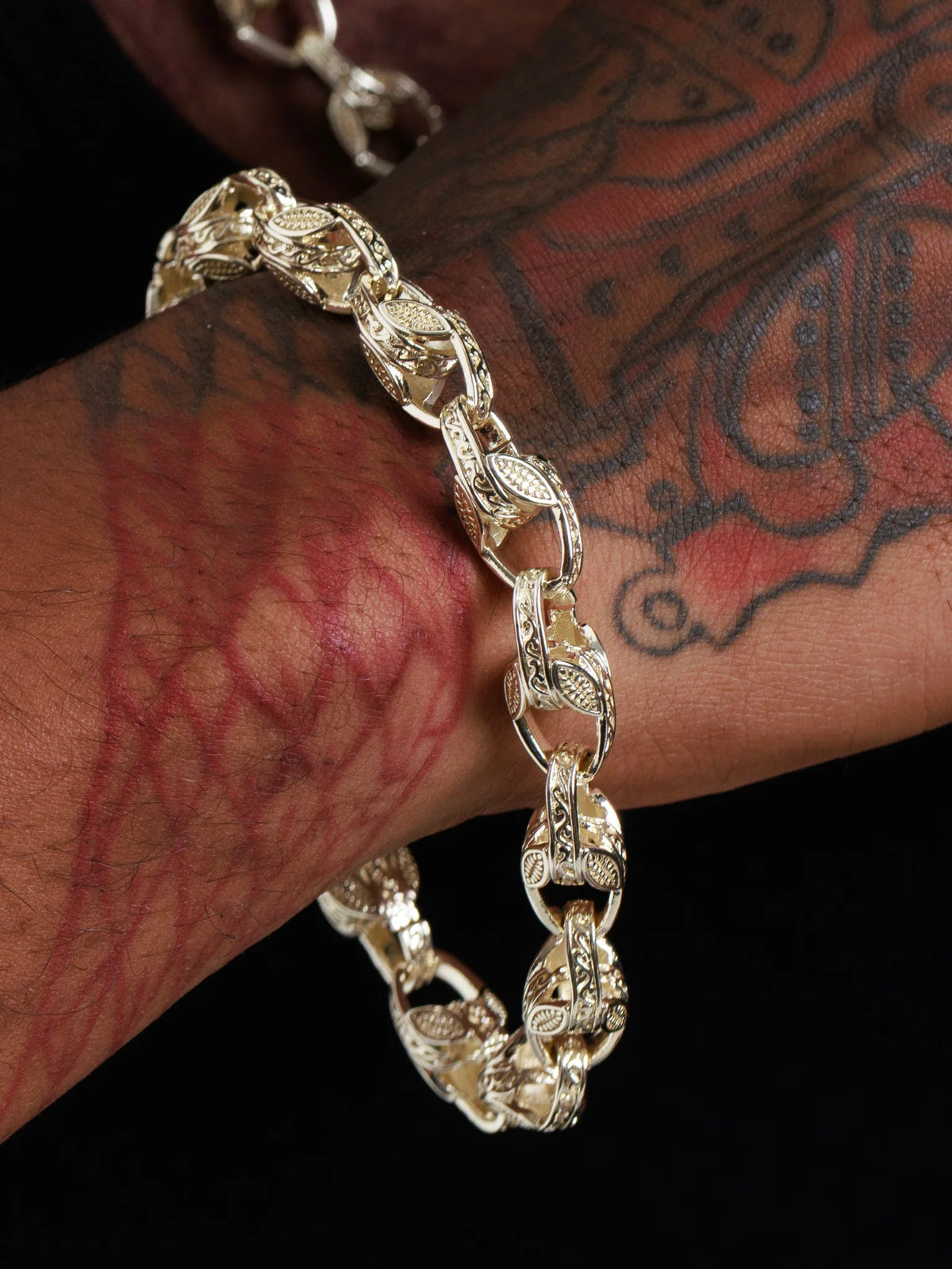 White Gold Filled Tulip Bracelet 10mm