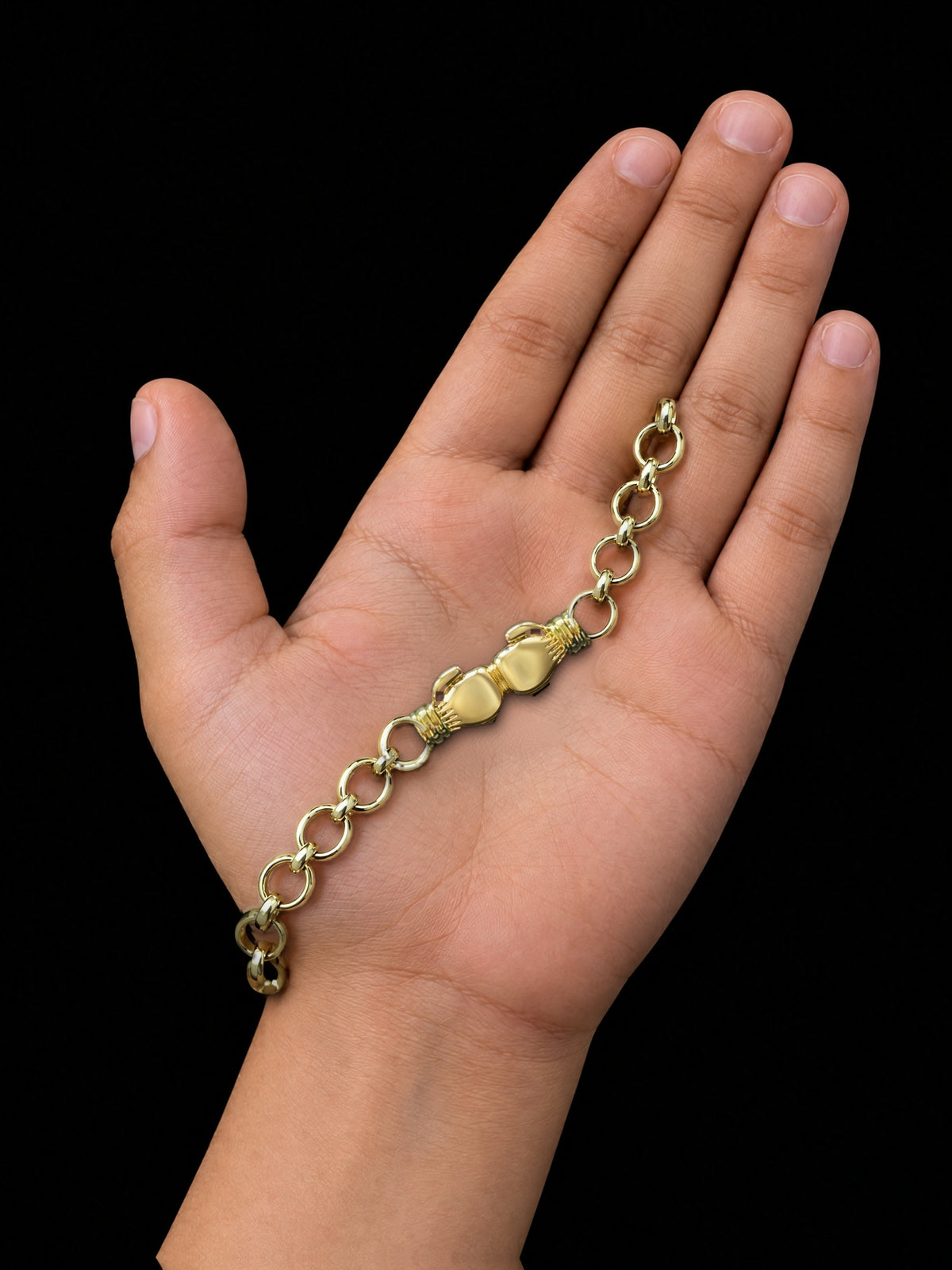 Boys Boxing Glove Charm Belcher Bracelet - Gold Filled 9ct - image 5