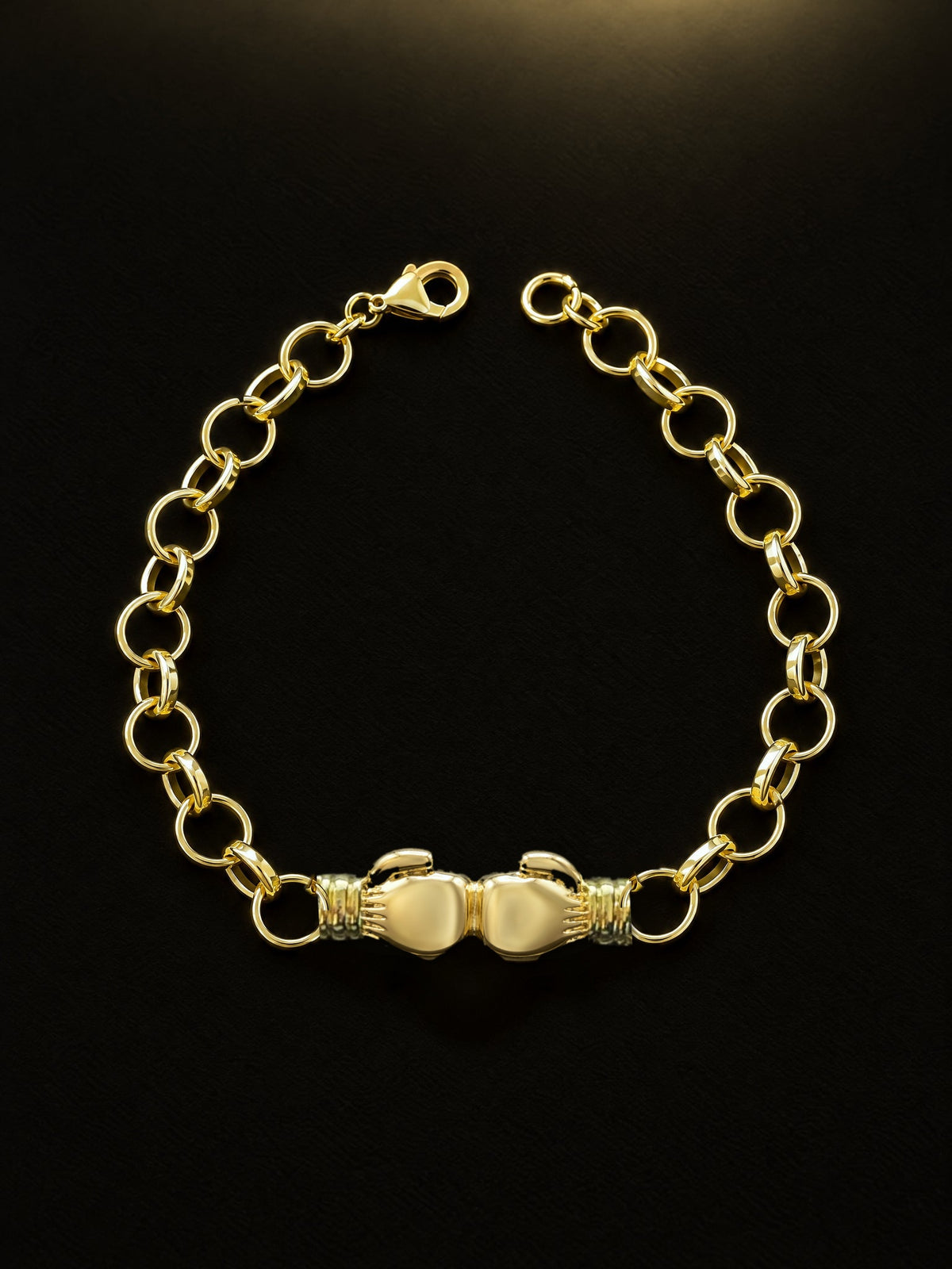 Boys Boxing Glove Charm Belcher Bracelet - Gold Filled 9ct - image 6