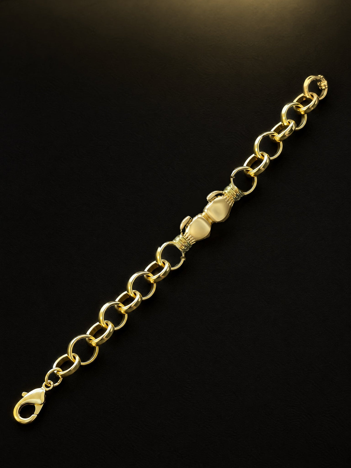 Boys Boxing Glove Charm Belcher Bracelet - Gold Filled 9ct - image 7