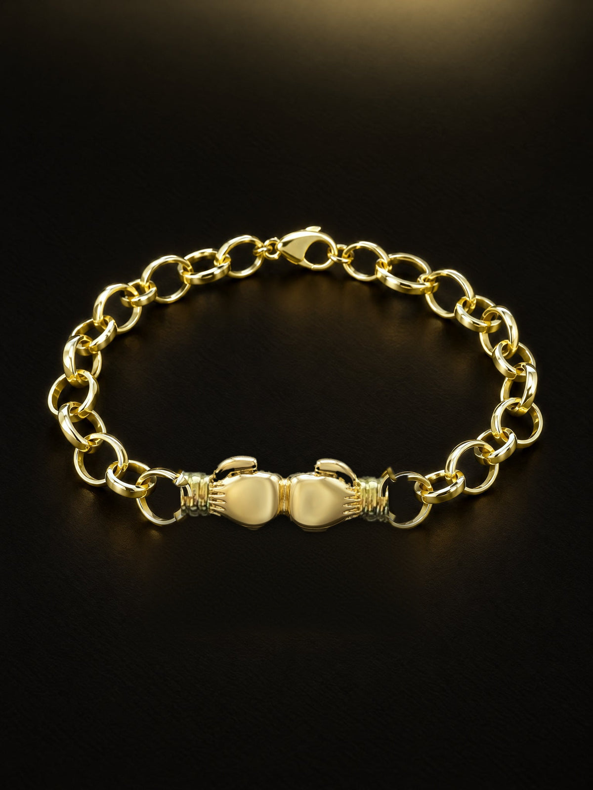 Boys Boxing Glove Charm Belcher Bracelet - Gold Filled 9ct - image 8