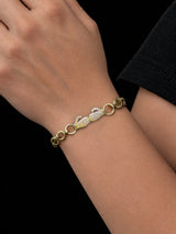 Boys Diamond Boxing Glove Charm Belcher Bracelet - Gold Filled 9ct