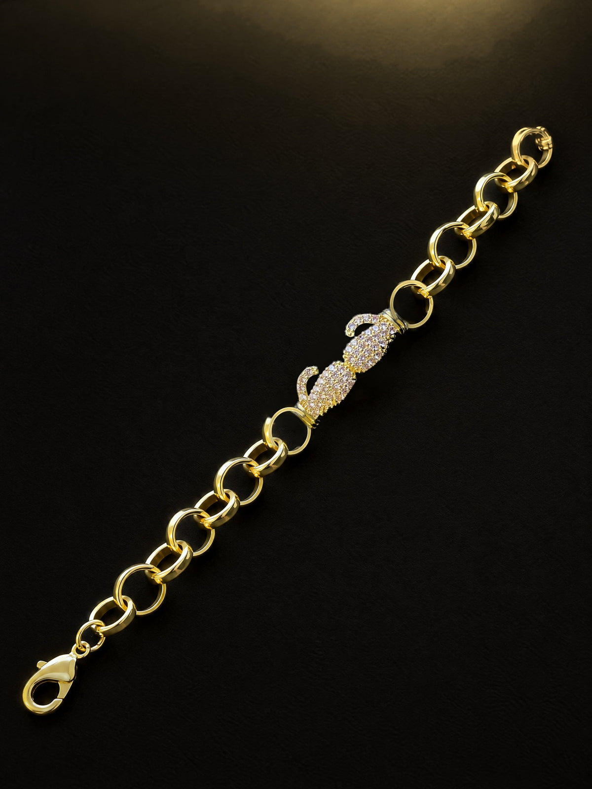 Boys Diamond Boxing Glove Charm Belcher Bracelet - Gold Filled 9ct - image 7