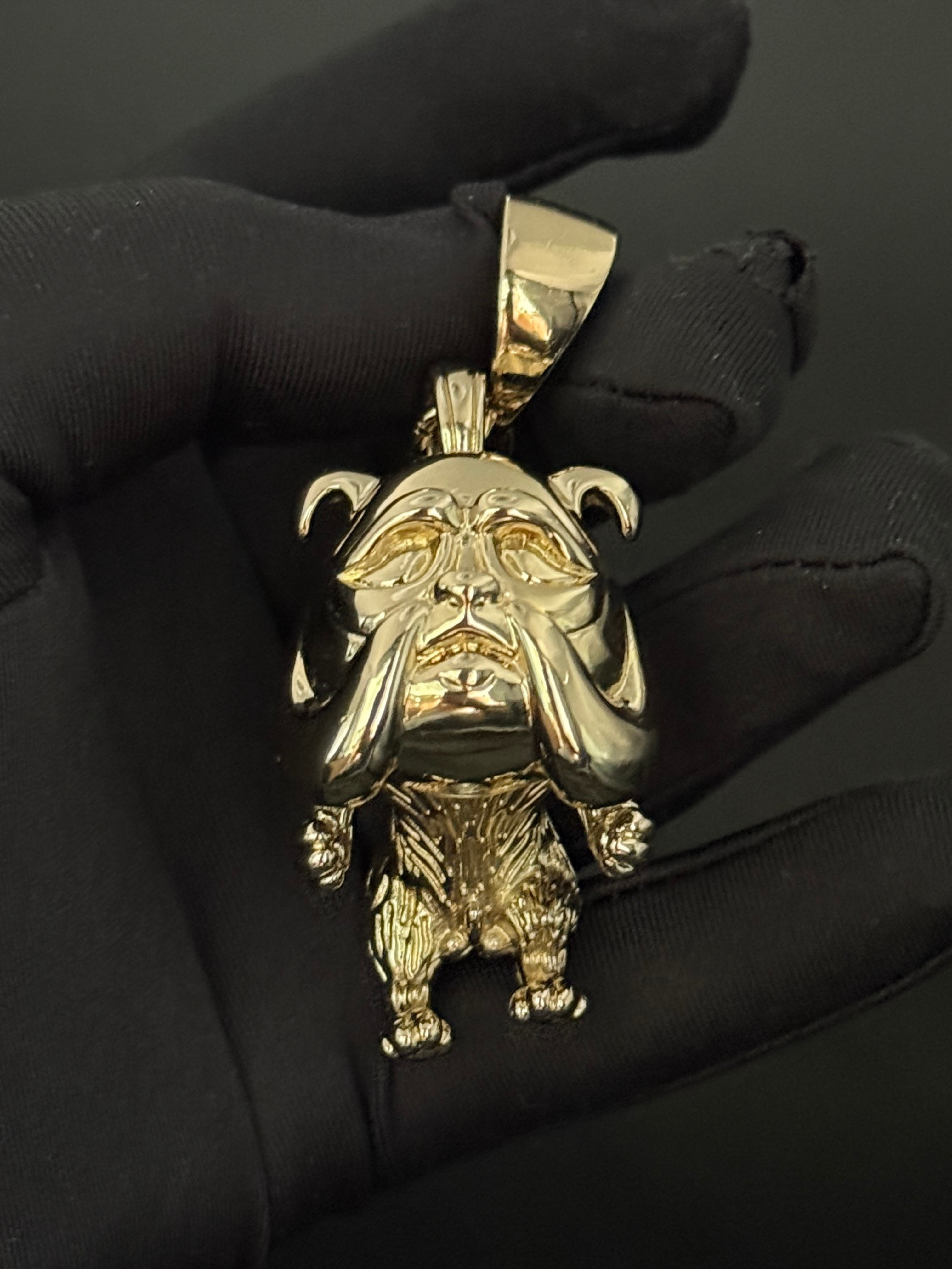 🎁 9ct Gold Filled Bull-Dog Pendant (100% off)