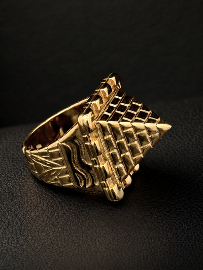 9ct Gold Filled Castle Pyramid Ring