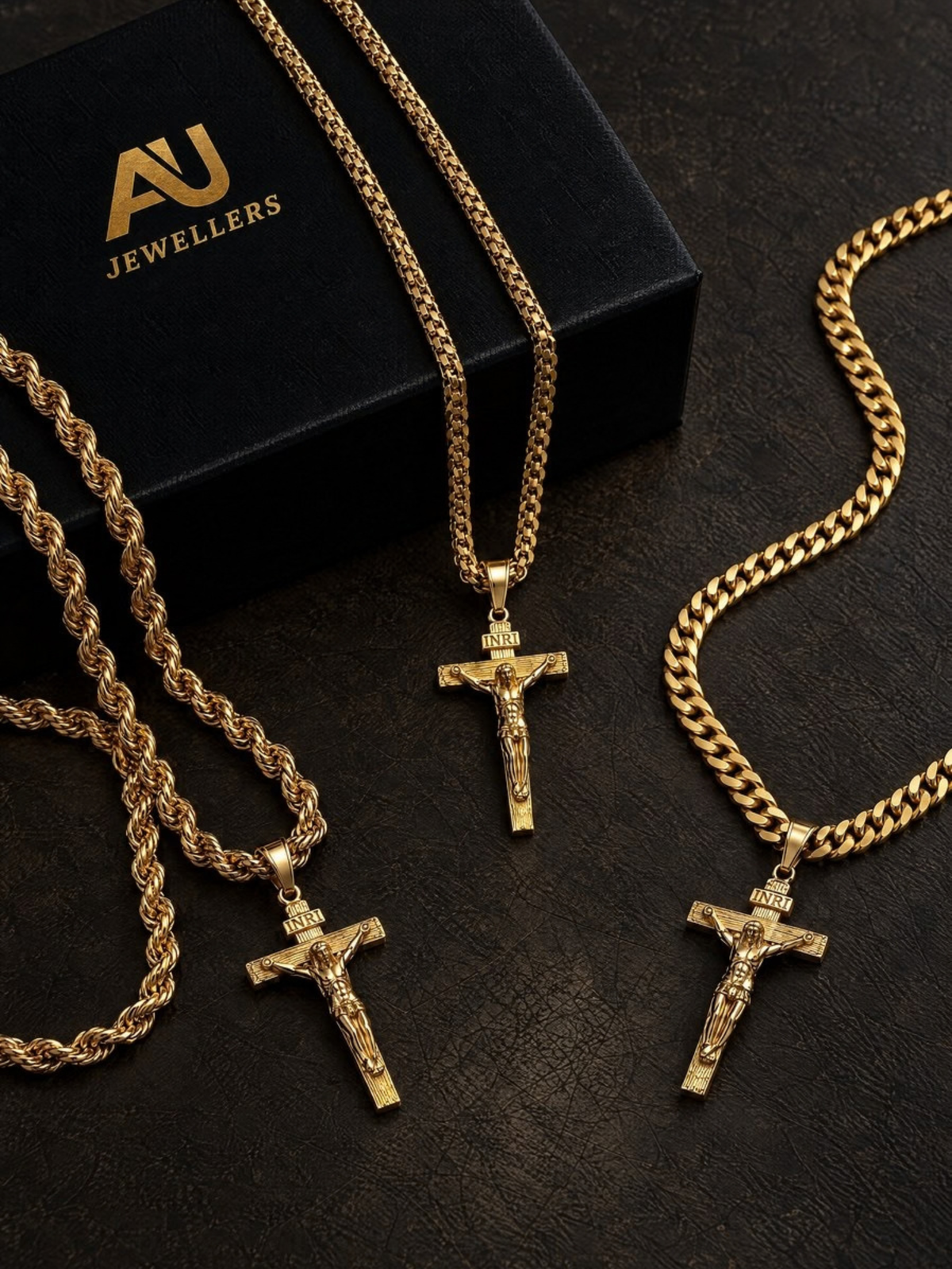 Gold Filled Crucifix Pendant With FREE Chain