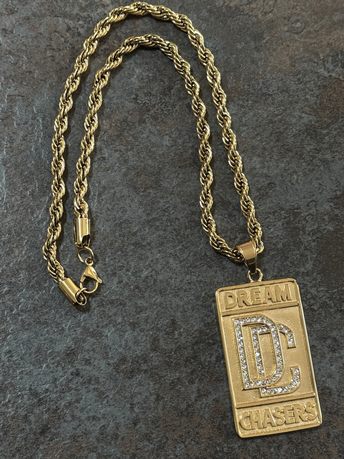 Gold Filled DreamChaser Pendant On A 6mm Rope Chain