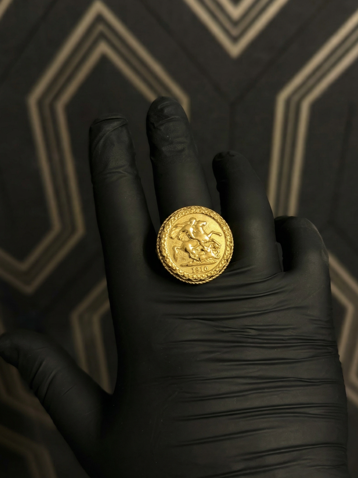 9ct Gold Filled Full Sovereign Ring