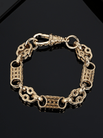 9ct Gold Filled Stars & Bars Bracelet 10mm