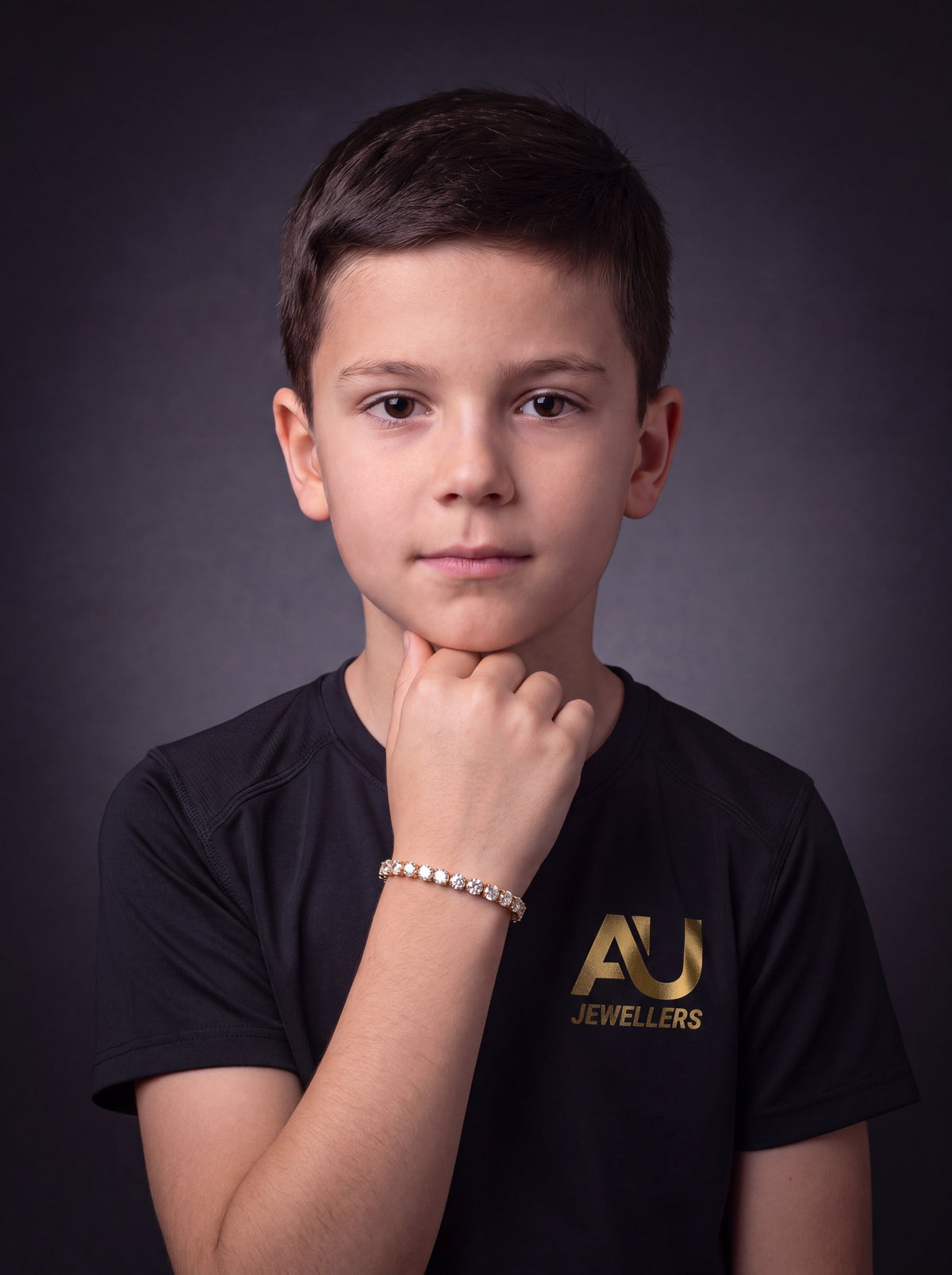 Kids Tennis Bracelet 4mm worn on model