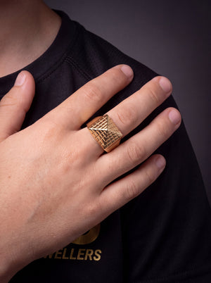 Kids 9ct Gold Filled Pyramid Ring worn on model