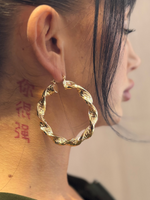 9ct Gold Filled Twist Hoop Earrings - Multiple Sizes