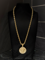 *NEW* Gold Filled Medusa Pendant On A 6mm Rope Chain