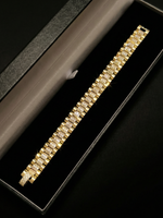 Gold Filled Diamond Presidential Bracelet 10mm Multi-colour