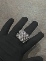 Silver Huge 4 Row Keeper Ring