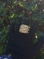 9ct Gold Filled Wide 5 Row Keeper Ring
