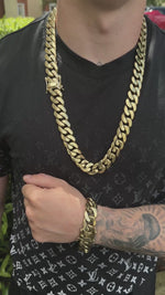 Gold Filled XL Cuban Set 20mm