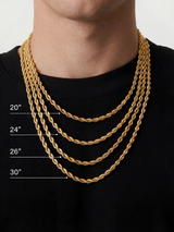 9ct Gold Filled Rope Chain 8mm