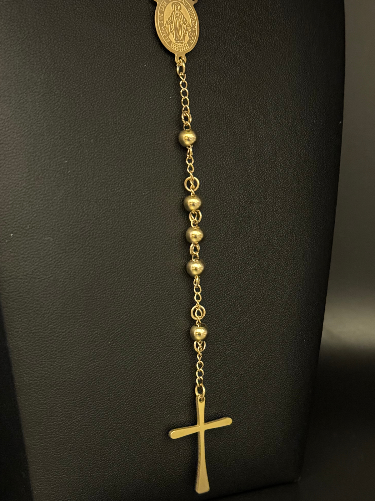 Gold Filled Rosary Bead Necklace