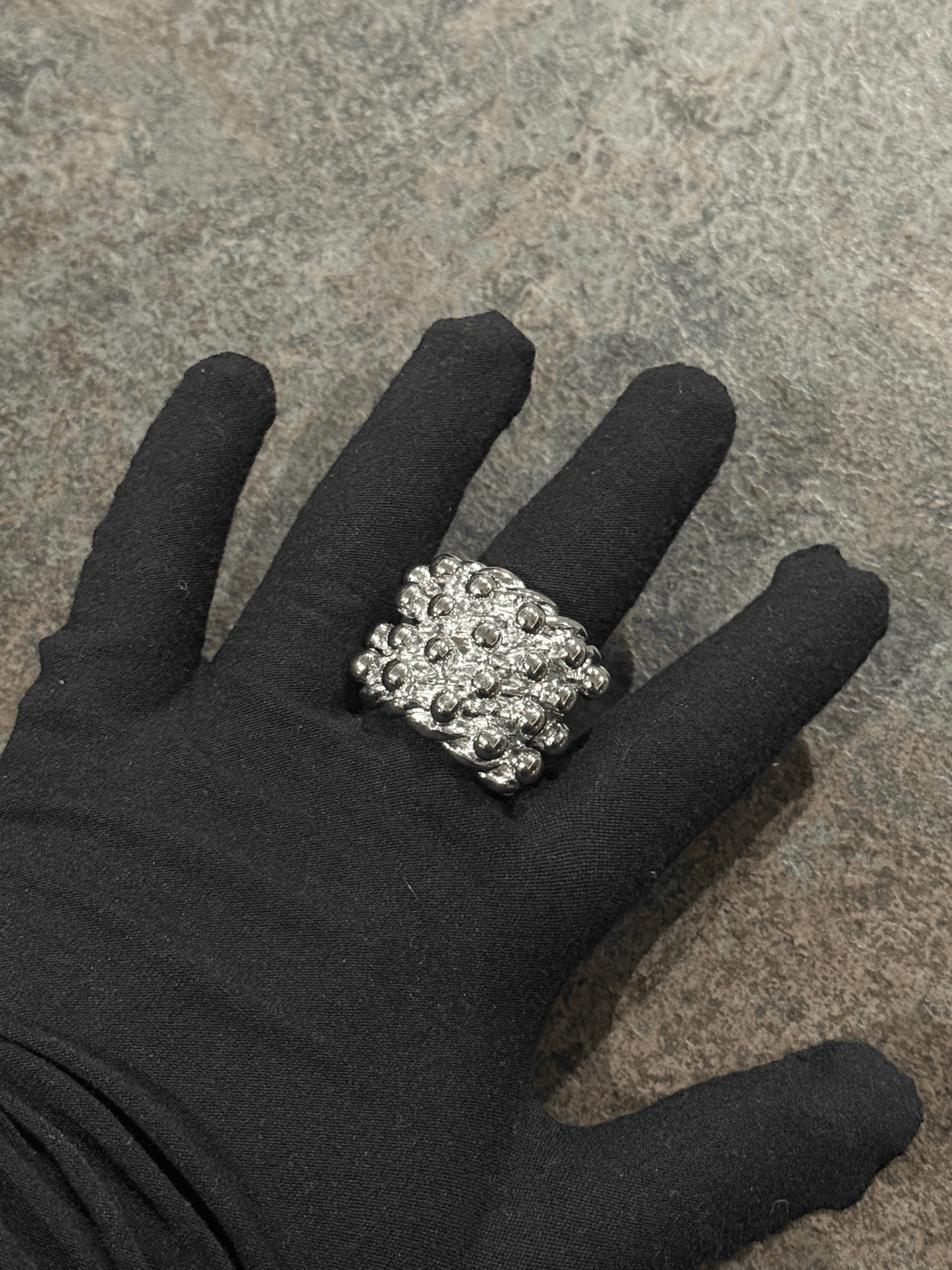 9ct Gold Filled Huge 4 Row Keeper Ring