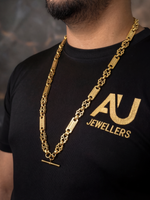 9ct Gold Filled Stars & Bars Chain 12mm