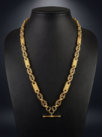 9ct Gold Filled Stars & Bars Chain 12mm