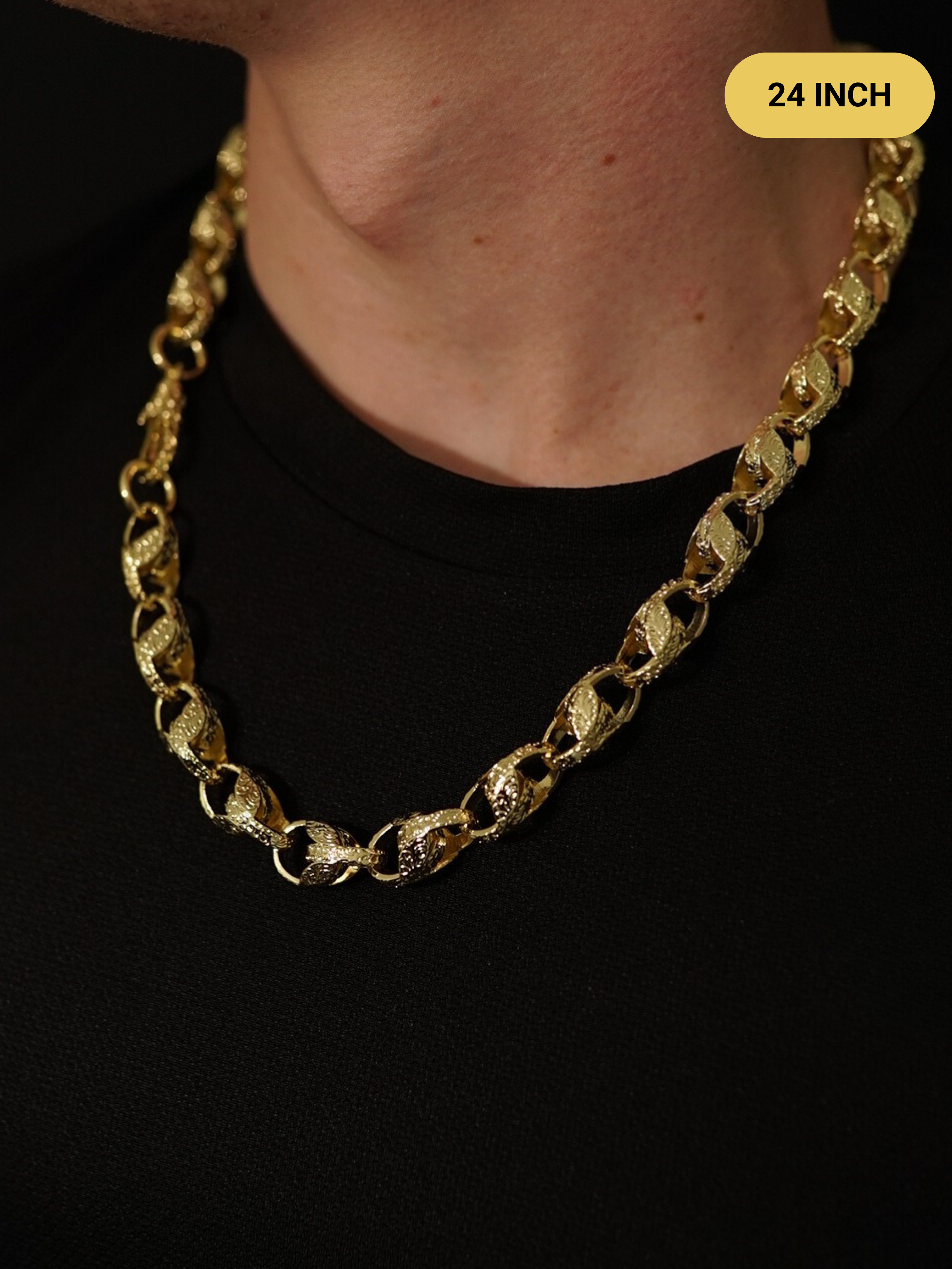 9ct Gold Filled Tulip Chain 13mm